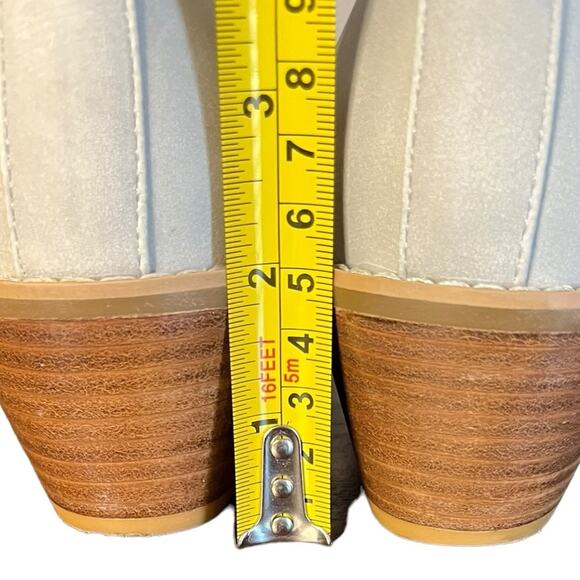 Roolee Silver Birch Chelsea Boot With Wood Block Heel Size 6.5 - Picture 7 of 9